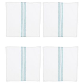 Duck Egg Blue & White Napkins Set of 4