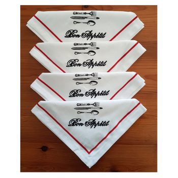 Bon appetit napkins x 4 folded PRIMARY IMAGE