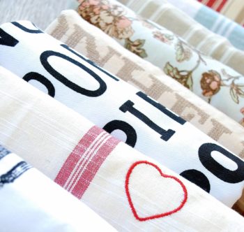 Rolled up tea towel