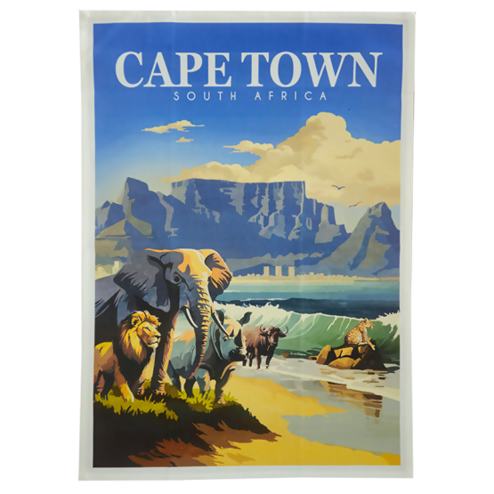 Cape Town Big Five Tea Towel
