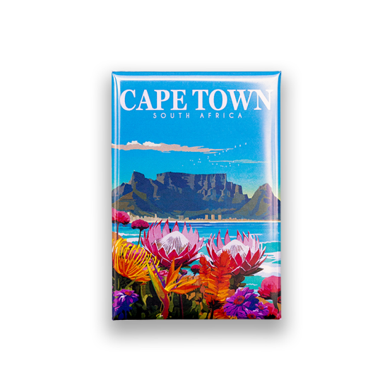 Cape Town Proteas magnet with Table Mountain