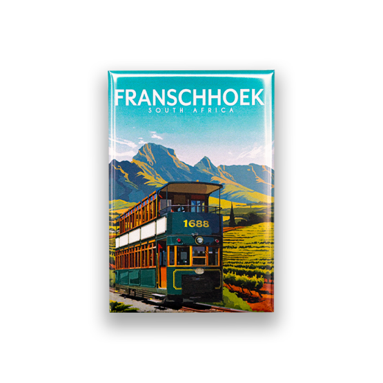 Franschhoek magnet featuring the Franschhoek wine tram